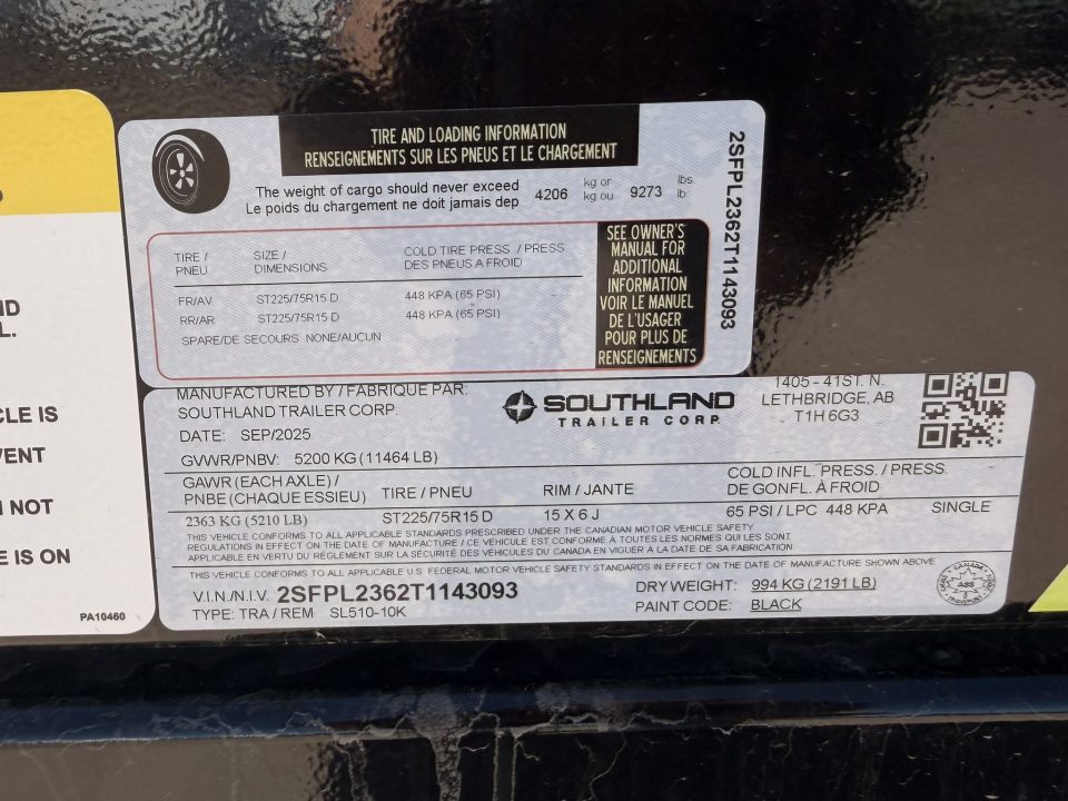 New 2026 Southland Trailers 5-10 Dump 5.2K Axles