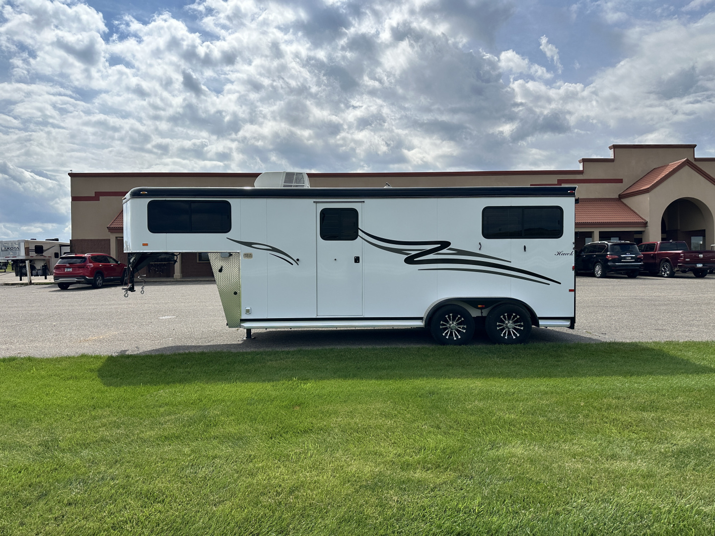 Used 2021 Hawk 2H GN Straight Load Horse Trailer