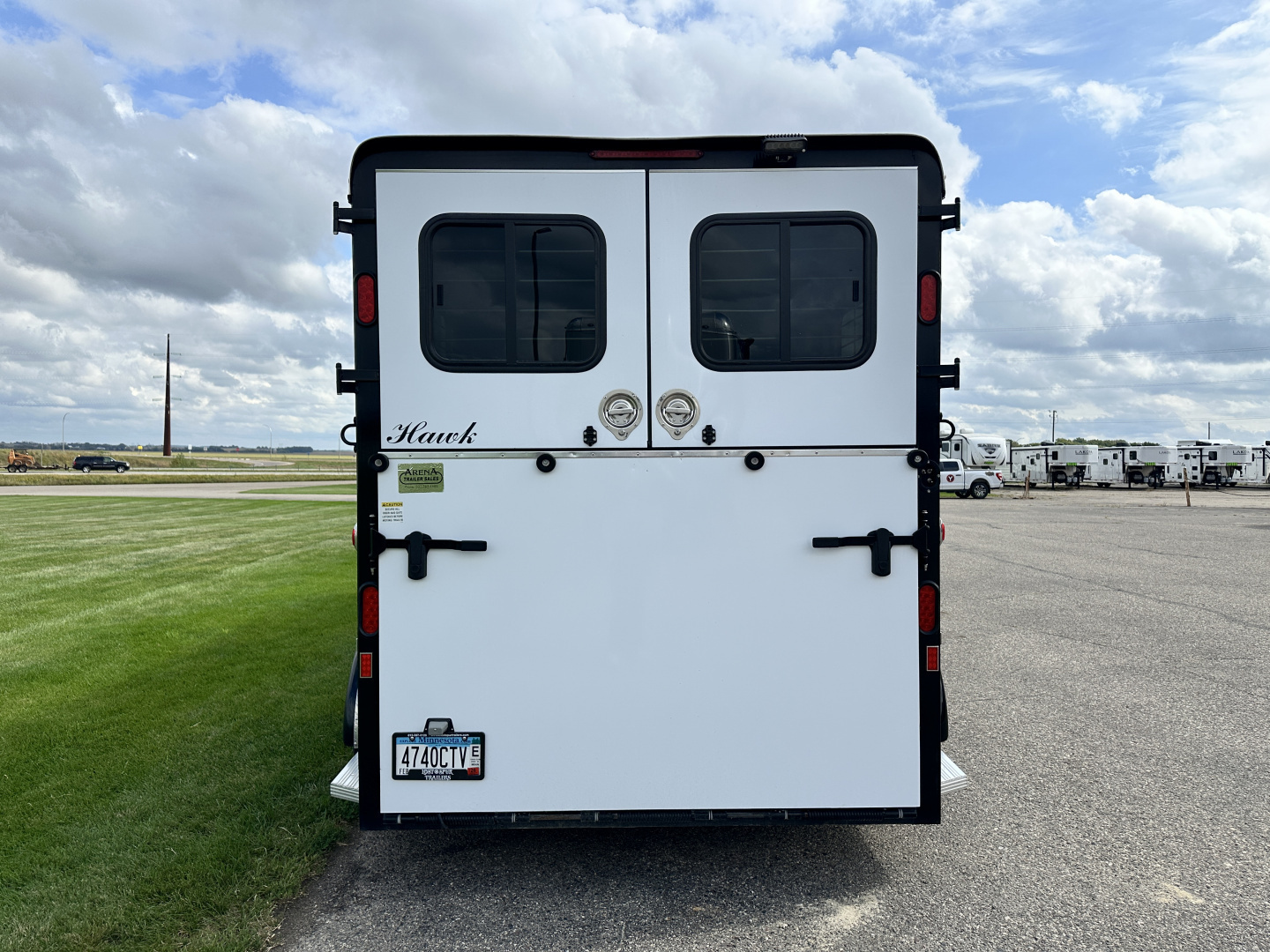 Used 2021 Hawk 2H GN Straight Load Horse Trailer