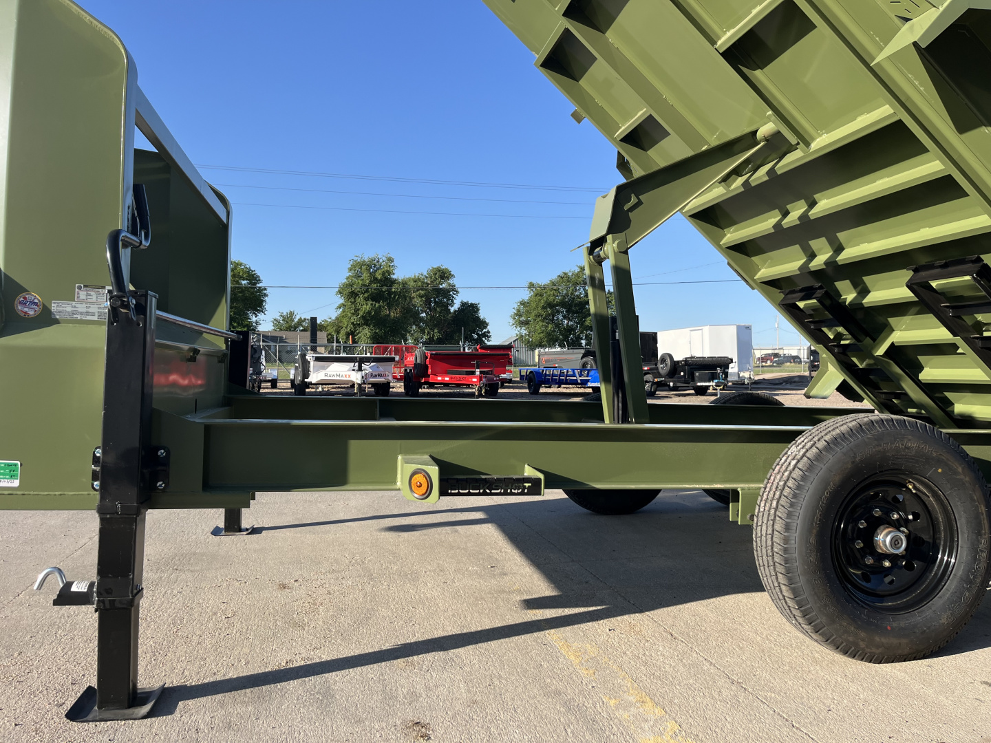 New 2025 Buckshot MFG GLP416 16' x 83" x 48" Sides Dump Trailer