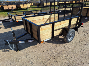 New 2026 AMO 4x8 2K Light Duty Woodside Utility Trailer