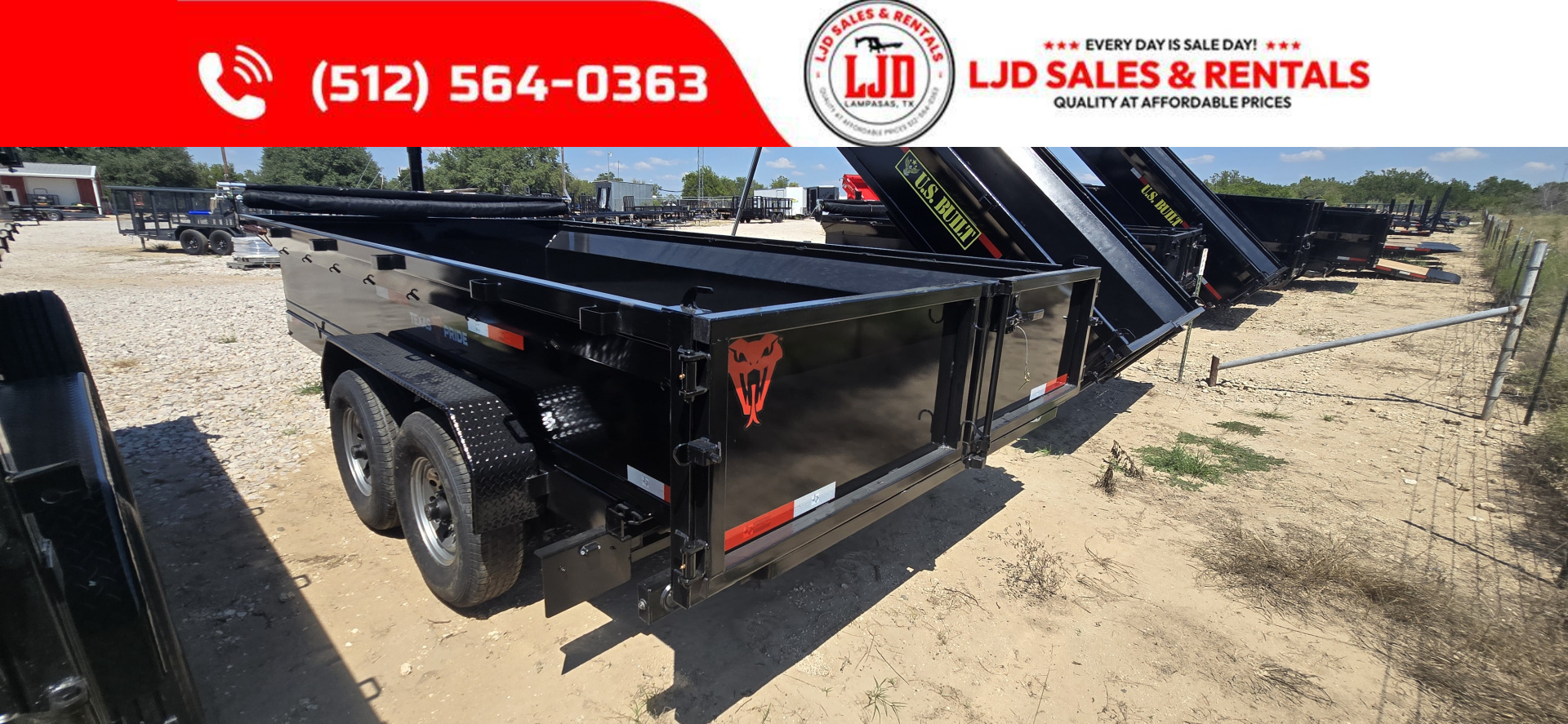 New 2026 Texas Pride 7' x 14' x 2' Dump Trailer - 14K GVWR