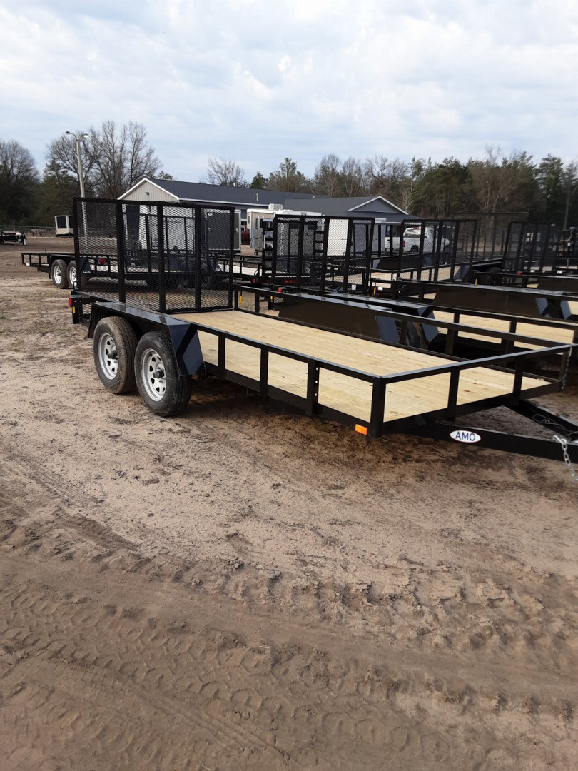 New 2026 AMO 6.4X14 7K 2BRK Landscape Trailer