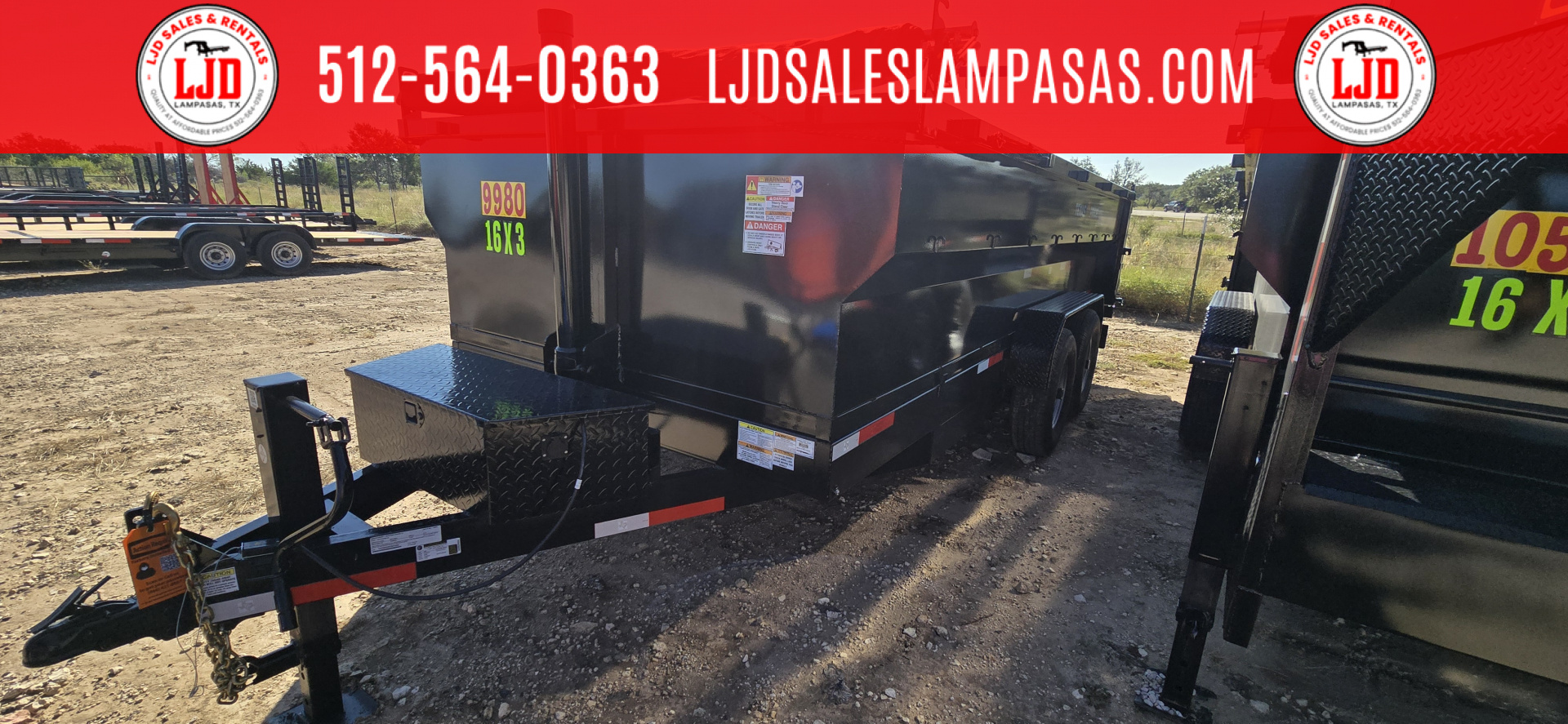 New 2026 Texas Pride - Gooseneck Dump Trailer 16'x3' - 16K GVWR - 3 Way Gate - Tarp