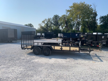 New 2025 MEB 83x16 TA Utility Trailer, Straight deck with 48  gate, 35k axles