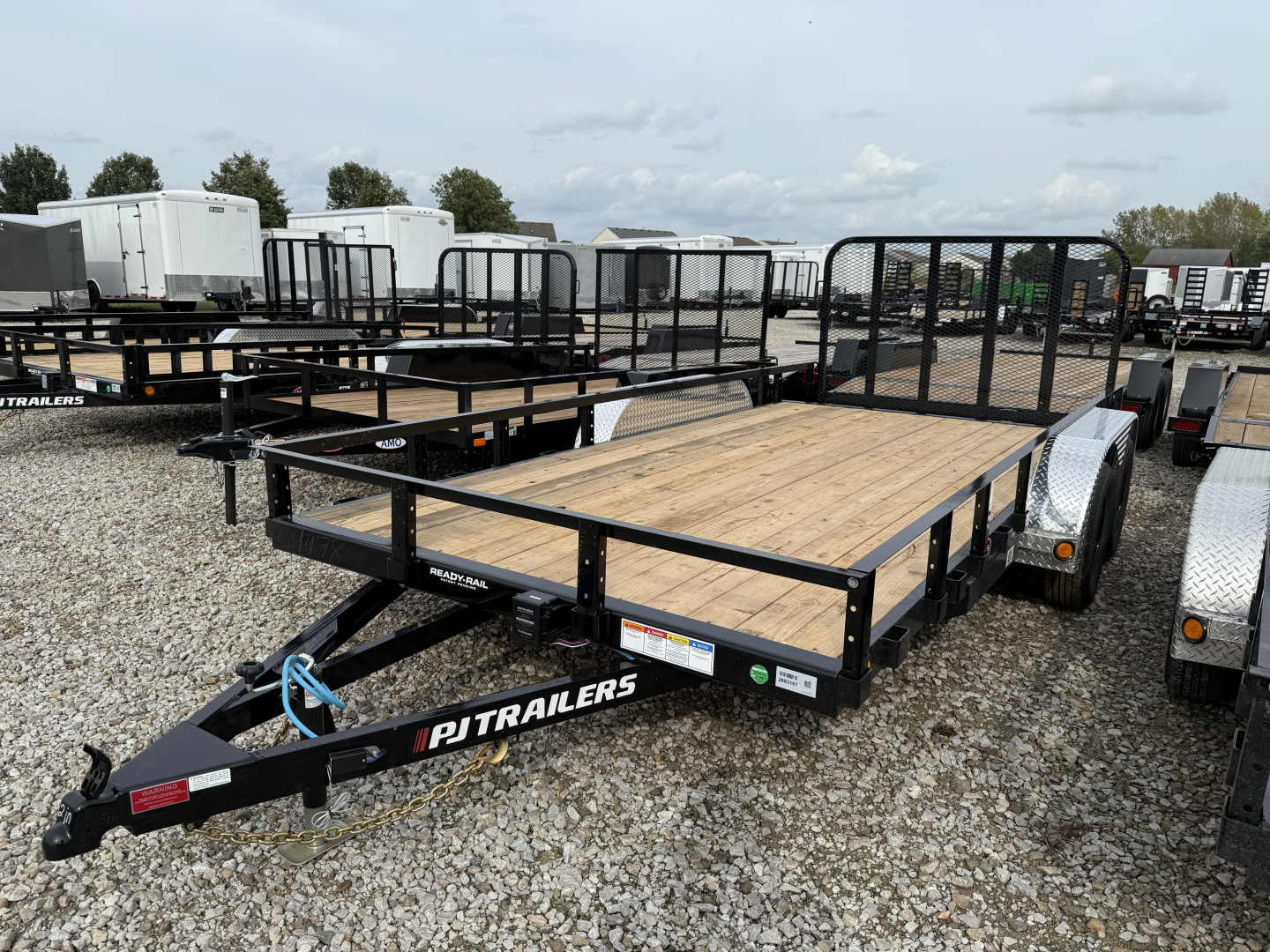 New 2026 PJ TRAILER UTILITY UL162 83X16 TA DOVETAIL (GVW:7000) BLACK