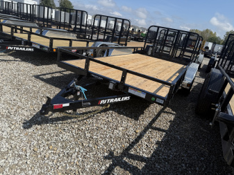New 2026 PJ TRAILER UTILITY UL162 83X16 TA DOVETAIL (GVW:7000) BLACK