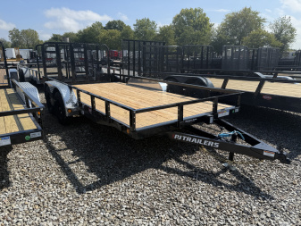 New 2026 PJ TRAILER UTILITY UL162 83X16 TA DOVETAIL (GVW:7000) BLACK