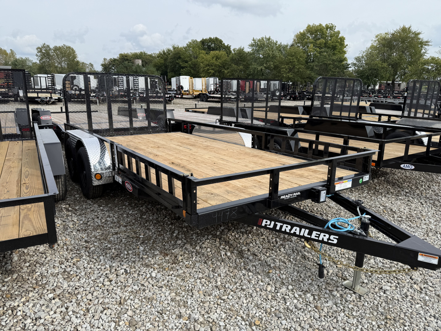 New 2026 PJ TRAILER UTILITY UL162 83X16 TA DOVETAIL W/ ATV RAMPS (GVW:7000) BLACK