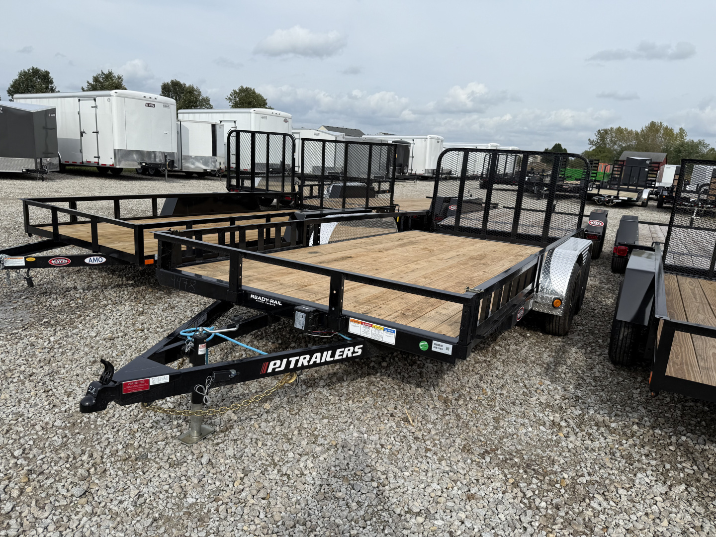 New 2026 PJ TRAILER UTILITY UL162 83X16 TA DOVETAIL W/ ATV RAMPS (GVW:7000) BLACK