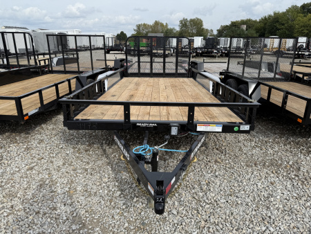 New 2026 PJ TRAILER UTILITY UL162 83X16 TA DOVETAIL W/ ATV RAMPS (GVW:7000) BLACK