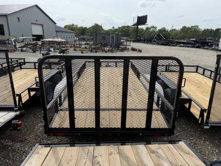 New 2026 PJ TRAILER UTILITY UL162 83X16 TA DOVETAIL W/ ATV RAMPS (GVW:7000) BLACK