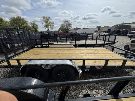 New 2026 PJ TRAILER UTILITY U7121 77X12 SA STRAIGHT DECK (GVW:2995) BLACK W/ ATV RAMPS