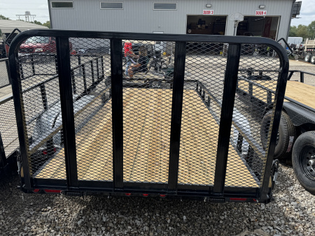 New 2026 PJ TRAILER UTILITY U7121 77X12 SA STRAIGHT DECK (GVW:2995) BLACK W/ ATV RAMPS