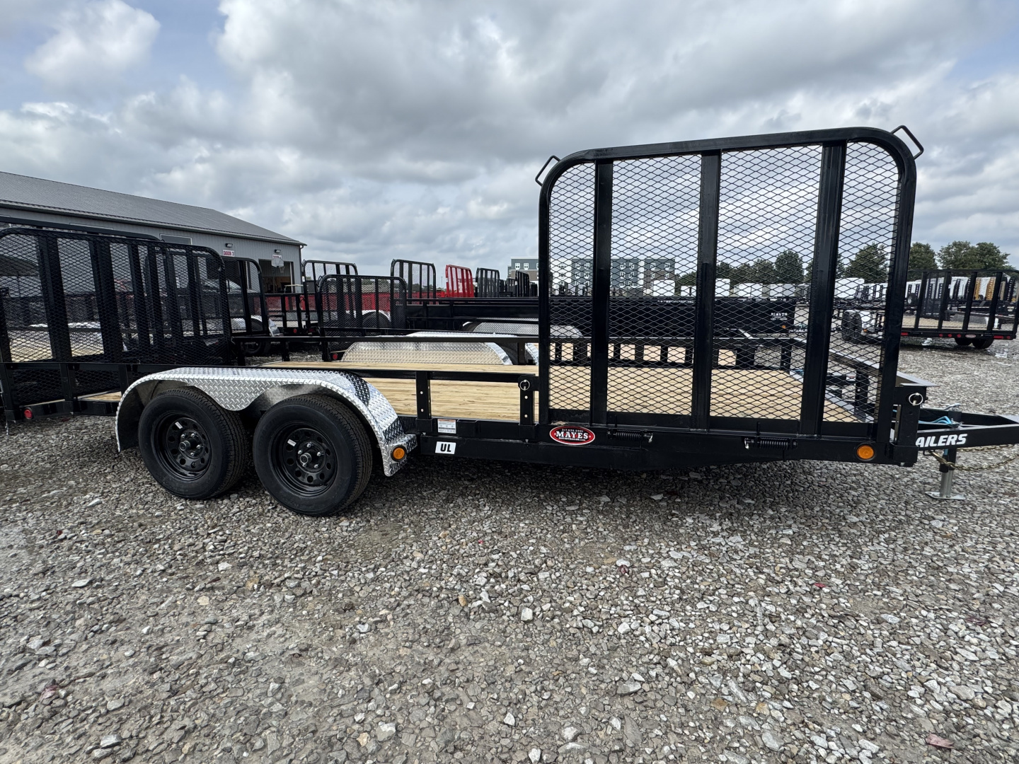 New 2026 PJ TRAILER UTILITY UL182 83X18 TA DOVETAIL (GVW:7000) BLACK W/ SIDE GATE