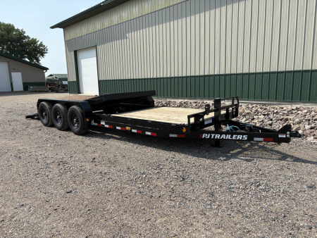 New 2026 PJ Trailers 24' 21k Channel Equipment Tilt Trailer
