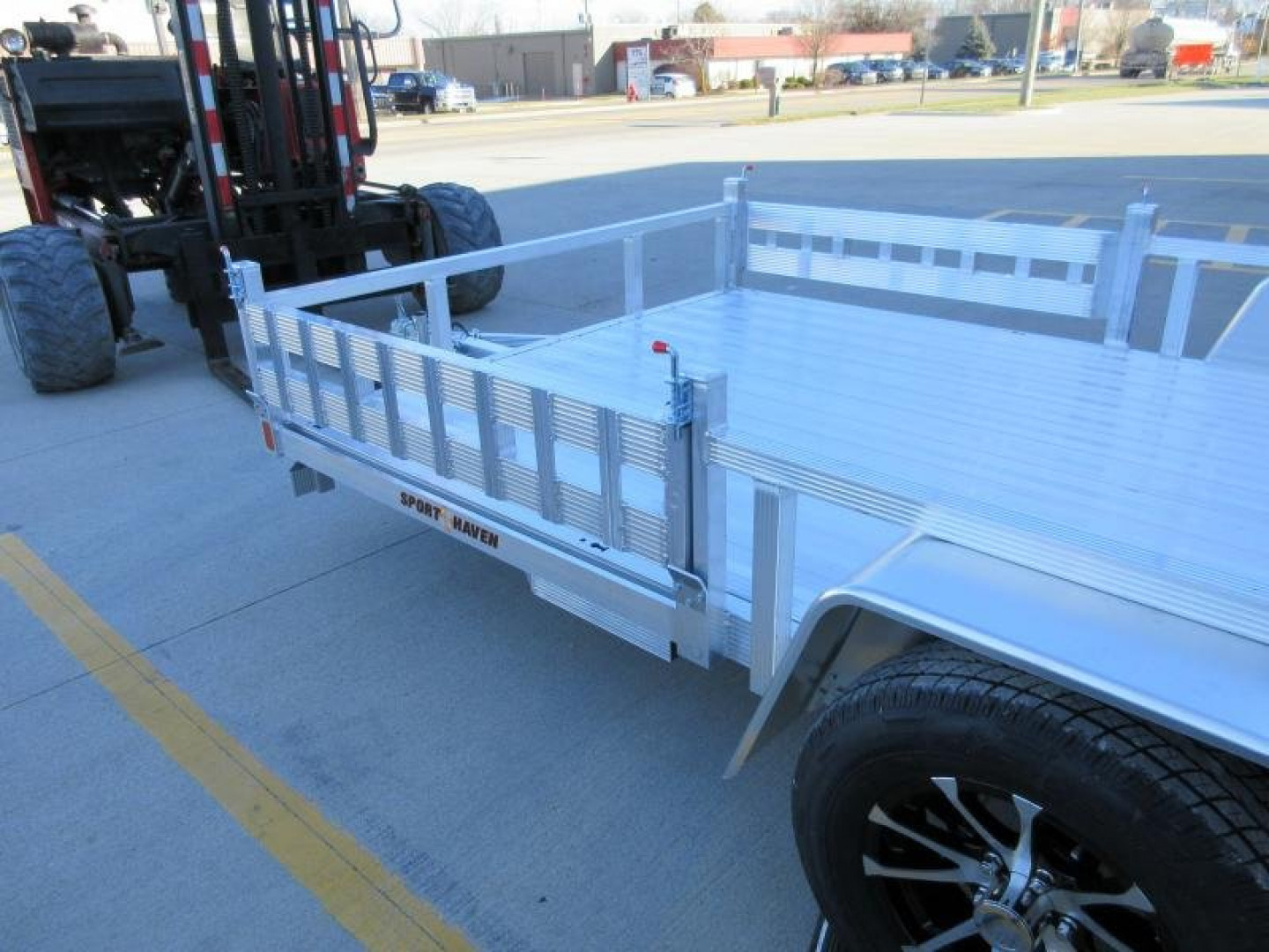 New 2026 Sport Haven 7'X12' DELUXE ALUMINUM W/ATV RAMP SIDES ATV Trailer