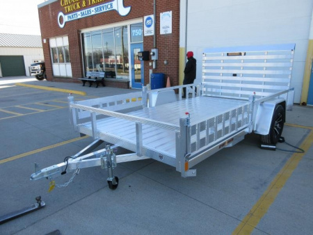 New 2026 Sport Haven 7'X12' DELUXE ALUMINUM W/ATV RAMP SIDES ATV Trailer