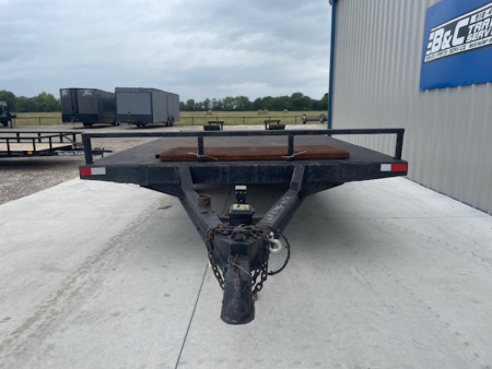 Used 2010 96X20 (16+4) STEEL FLOOR BUMPER PULL DECKOVER TRAILER, ( 2 )7,000lb AXLES W/ BRAKES, FOLD DOWN RAMPS