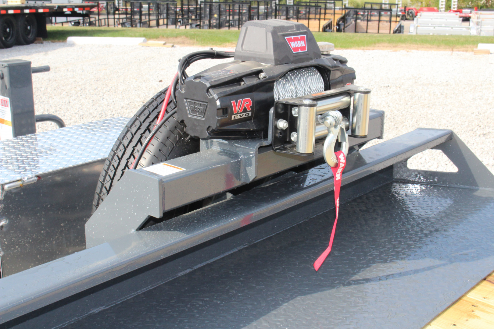 New 2026 Moritz 7' x 14' + 6' Low Pro - Hydraulic Power Tail - Equipment Trailer - 14000# GVW
