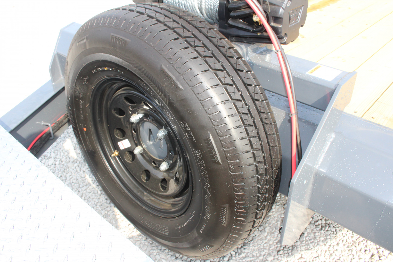 New 2026 Moritz 7' x 14' + 6' Low Pro - Hydraulic Power Tail - Equipment Trailer - 14000# GVW