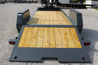 New 2026 Moritz 7' x 14' + 6' Low Pro - Hydraulic Power Tail - Equipment Trailer - 14000# GVW