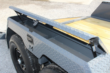 New 2026 Moritz 7' x 14' + 6' Low Pro - Hydraulic Power Tail - Equipment Trailer - 14000# GVW
