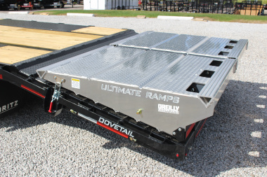 New 2026 Moritz FDGH DT 25' + 5' GOOSENECK Deckover Flatbed Trailer- Full Width Aluminum Ramps- 25900# GVW