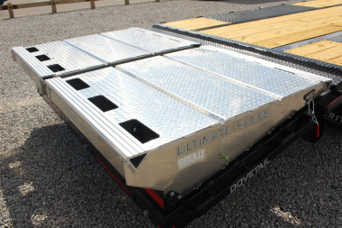New 2026 Moritz FDGH DT 25' + 5' GOOSENECK Deckover Flatbed Trailer- Full Width Aluminum Ramps- 25900# GVW