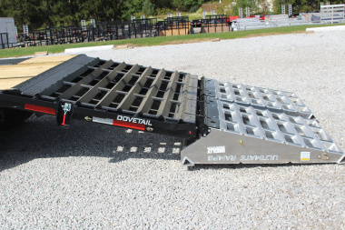 New 2026 Moritz FDGH DT 25' + 5' GOOSENECK Deckover Flatbed Trailer- Full Width Aluminum Ramps- 25900# GVW