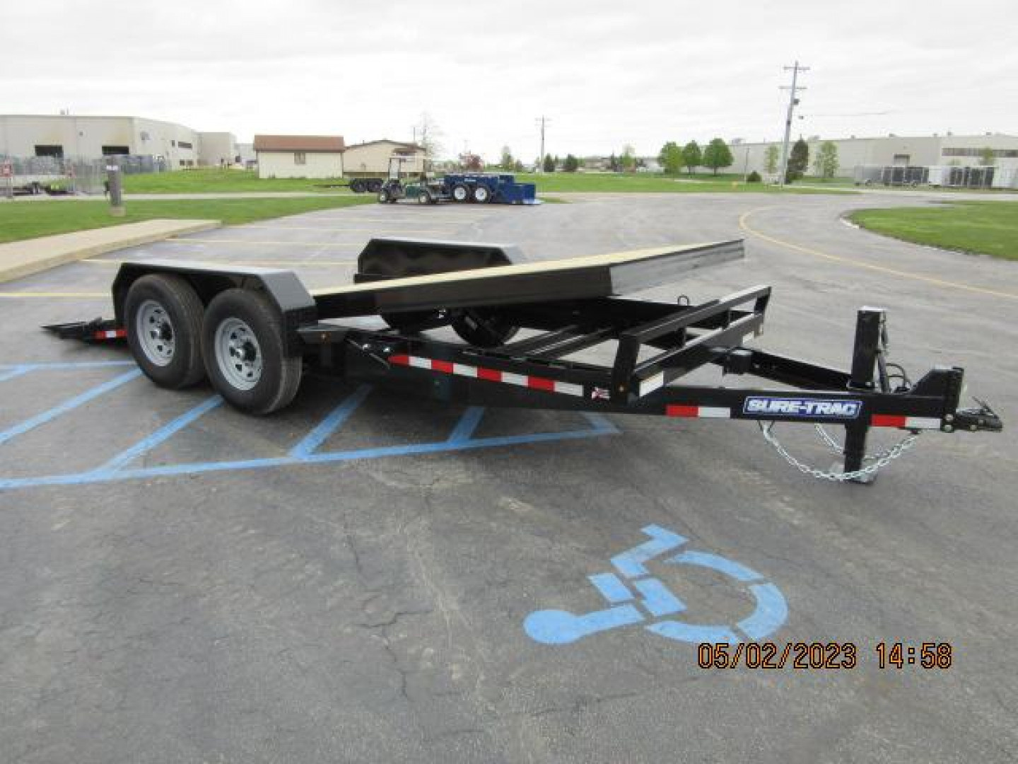 Used 2024 Sure-Trac 7 x 18 Tilt Bed Equipment Trailer  14K