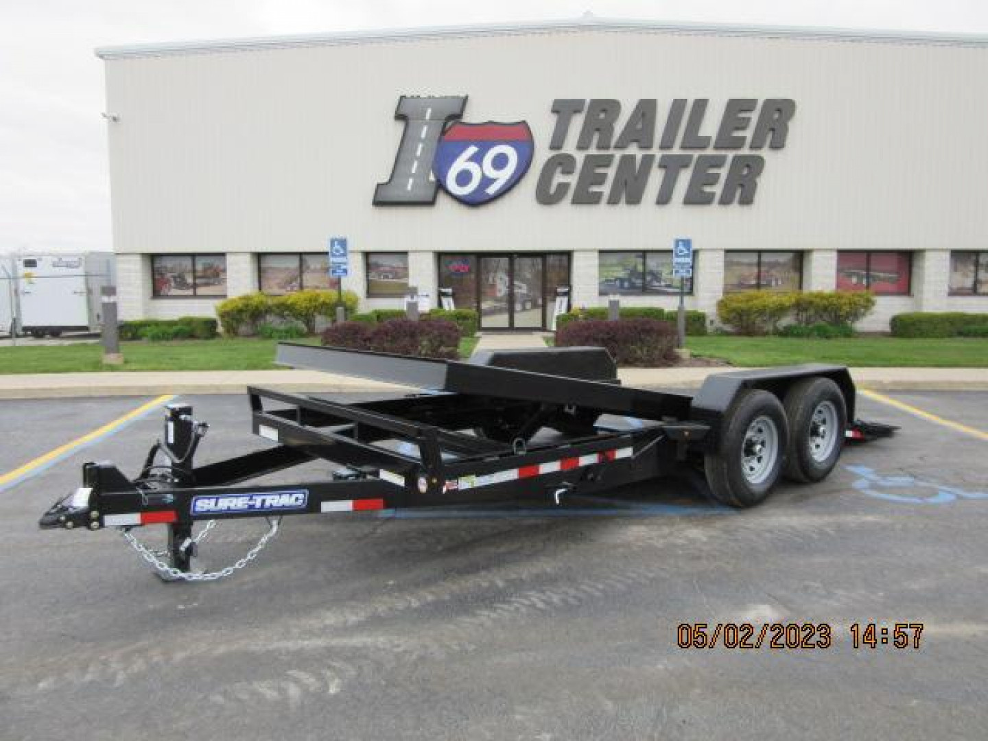 Used 2024 Sure-Trac 7 x 18 Tilt Bed Equipment Trailer  14K