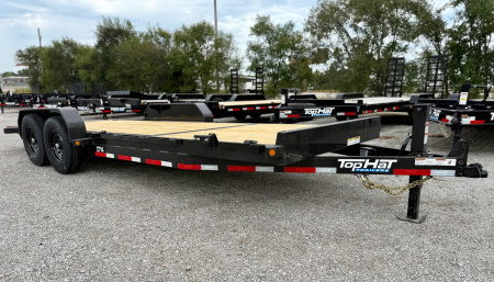 New 2026 Top Hat Trailers CT14-22x83 Tilt Trailer w/ 14 Ply Upg.