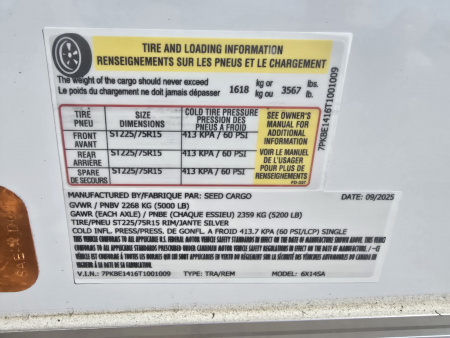 New 2026 Allure Trailers 6x14'-5200# Axle Cargo / Enclosed Trailer