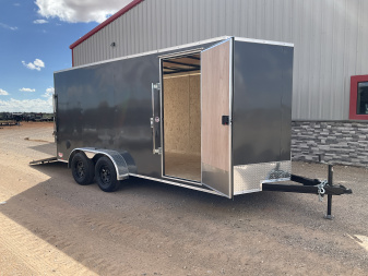 New 2026 Compass 7'x16' Enclosed Cargo Trailer - Indigo DLX
