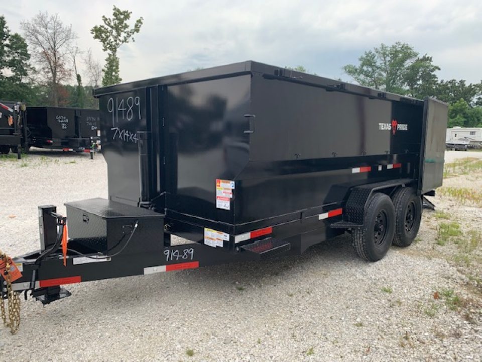 New 2026 Texas Pride Trailers 7x14x4 TA with 16k axles Dump Trailer