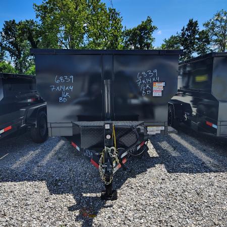 New 2026 Texas Pride/U.S Built Trailers 7x14x4 TA with 16k axles Dump Trailer