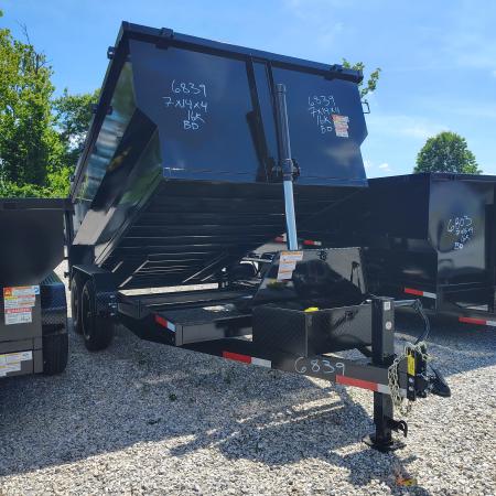 New 2026 Texas Pride/U.S Built Trailers 7x14x4 TA with 16k axles Dump Trailer