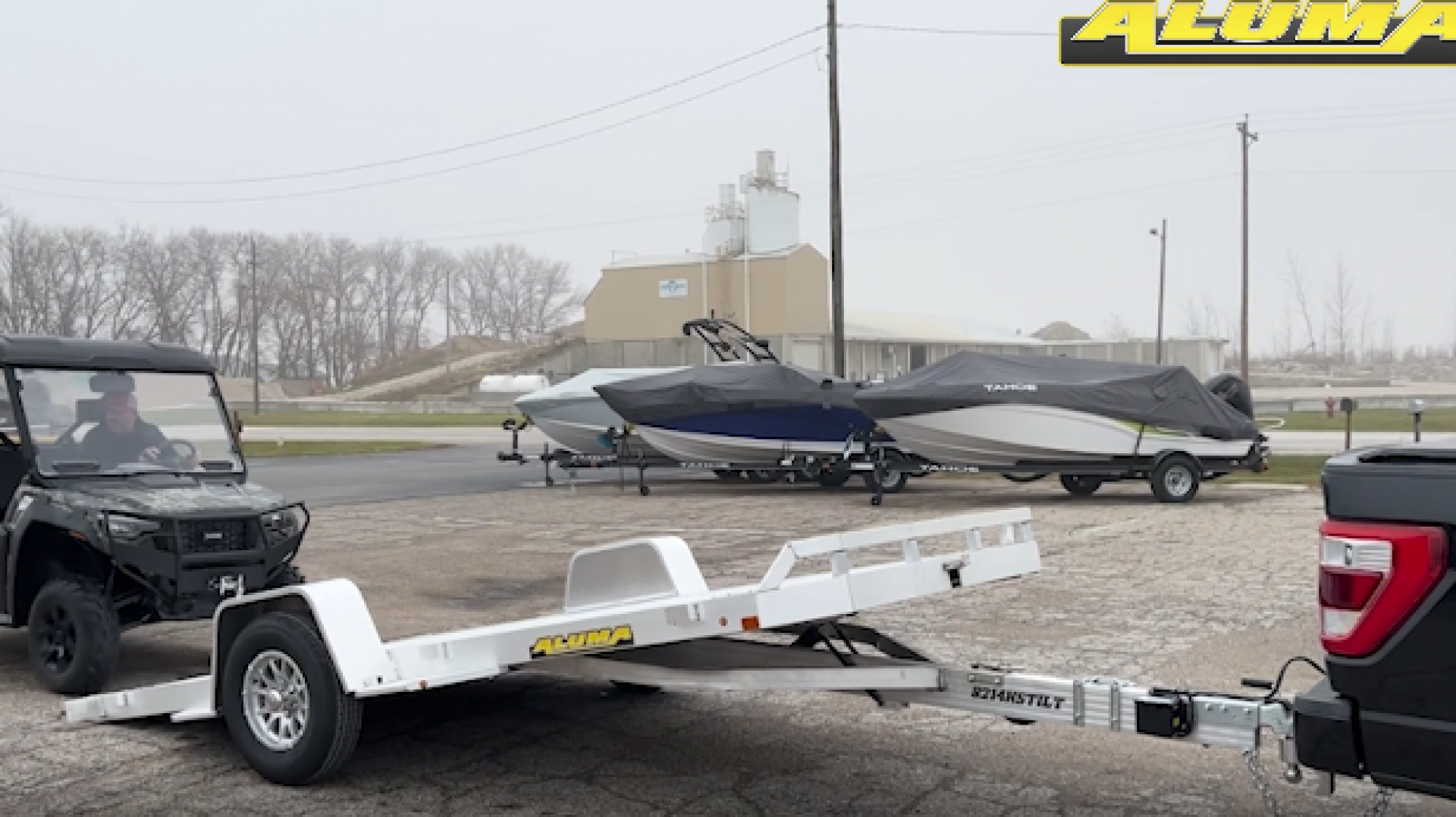 New 2026 Aluma 8214HS-TILT 5K Utility Tilt Trailer w/ Brakes