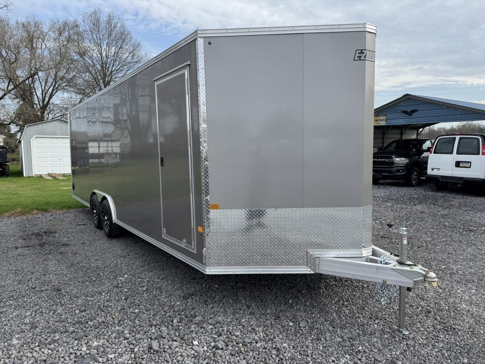 New 2026 E-Z Hauler EZEC8.5X24CH XLT PRO Car Hauler ESCAPE DOOR FREE ALUMINUM WHEEL UPGRADE 6 FOOT 10 INCH INTERIOR HEIGHT SUMMER SALE ON NOW