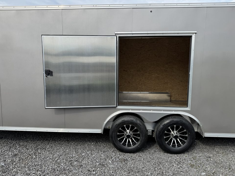 New 2026 E-Z Hauler EZEC8.5X24CH XLT PRO Car Hauler ESCAPE DOOR FREE ALUMINUM WHEEL UPGRADE 6 FOOT 10 INCH INTERIOR HEIGHT SUMMER SALE ON NOW