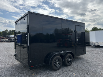 New 2026 Spartan 7'x14' 7k Enclosed Trailer *SCREWLESS POLYCORE BLKOUT*