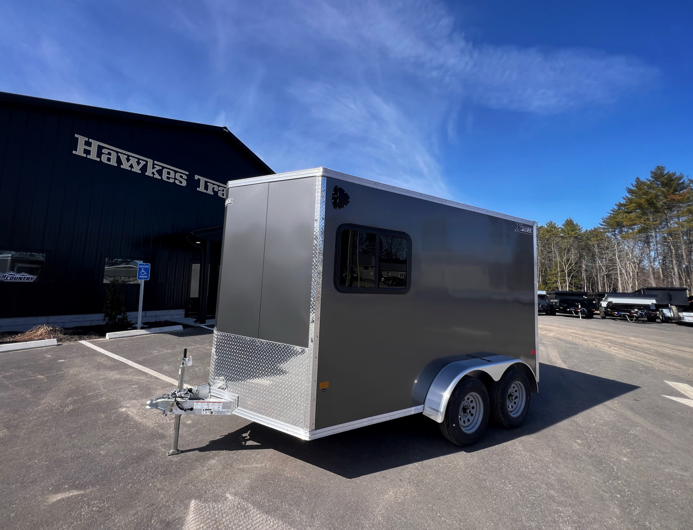 New 2026 High Country 7x12 + 2ft V-Nose/ Aluminum trailer / 7'interior /Adventure Package/ RV Window -7000GVW
