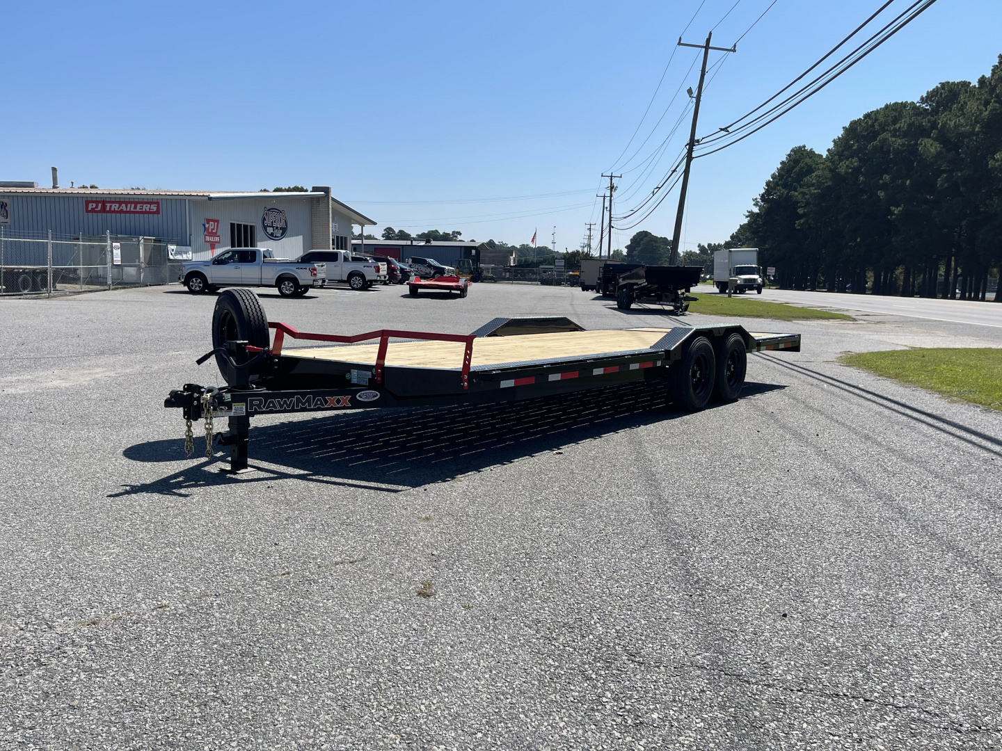 New 2026 RawMaxx 24' 16k Equipment Trailer w/ Drive Over Fenders