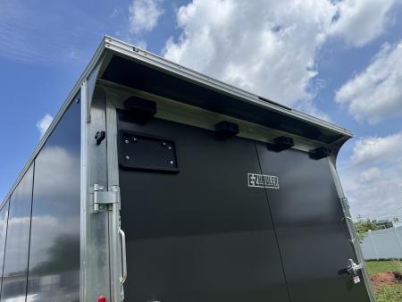 New 2027 E-Z Hauler EZEC8.5X28CH-XLT-P Car Hauler 71 SERIES 7 FOOT 1 INCH INTERIOR HEIGHT .080 POLY SIDES ESCAPE DOOR FREE ALUMINUM WHEEL UPGRADE SUMMER SALE ON NOW