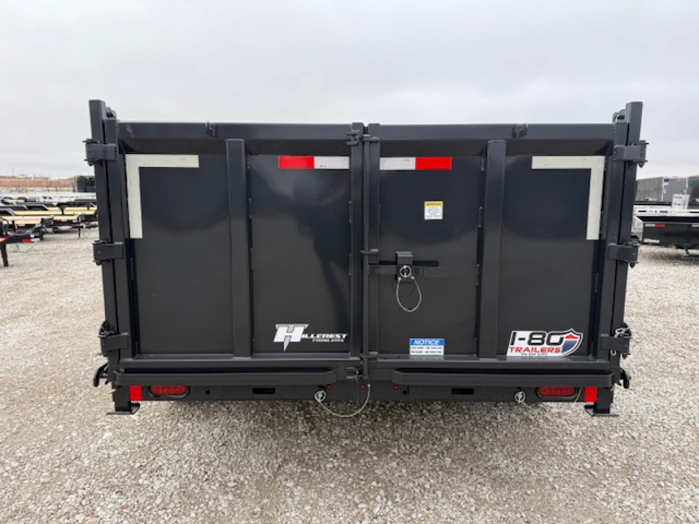 New 2026 Hillcrest Deep Charcoal 7'X14' 17.6K 40" Sides Dump Trailer