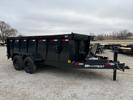 New 2026 Hillcrest Deep Charcoal 7'X14' 17.6K 40" Sides Dump Trailer
