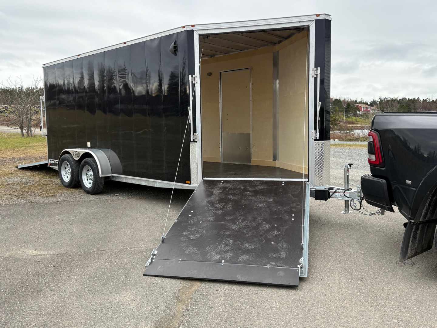 New 2026 Gator Elite 7 x 16 plus 5' V nose Snowmobile Trailer