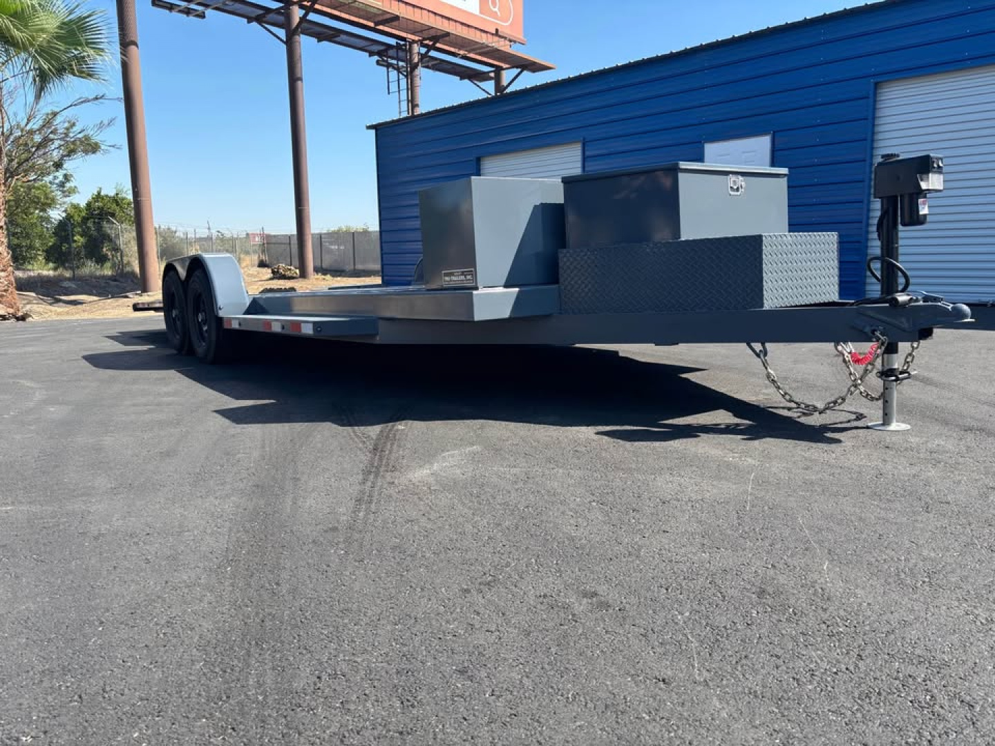 New 2025 TRU 7'x24' Custom Power Tilt Car Trailer 10k