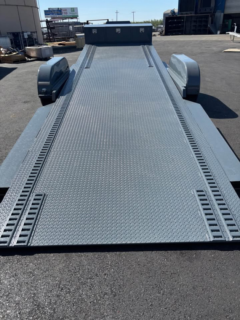 New 2025 TRU 7'x24' Custom Power Tilt Car Trailer 10k